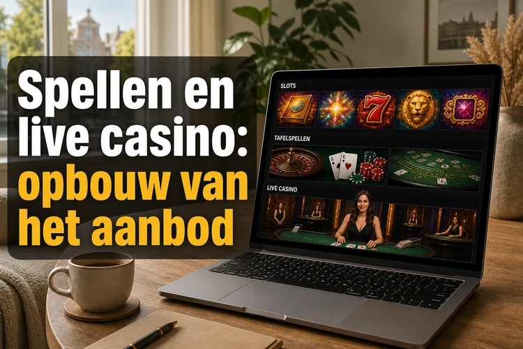 Spellen en live casino: opbouw van het aanbod