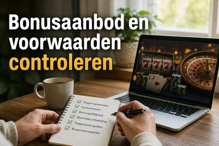 Bonusaanbod en voorwaarden controleren
