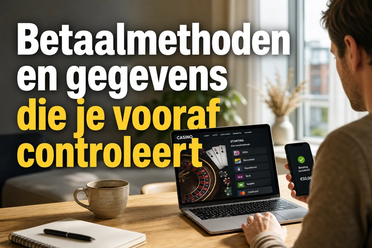 Betaalmethoden en gegevens die je vooraf controleert
